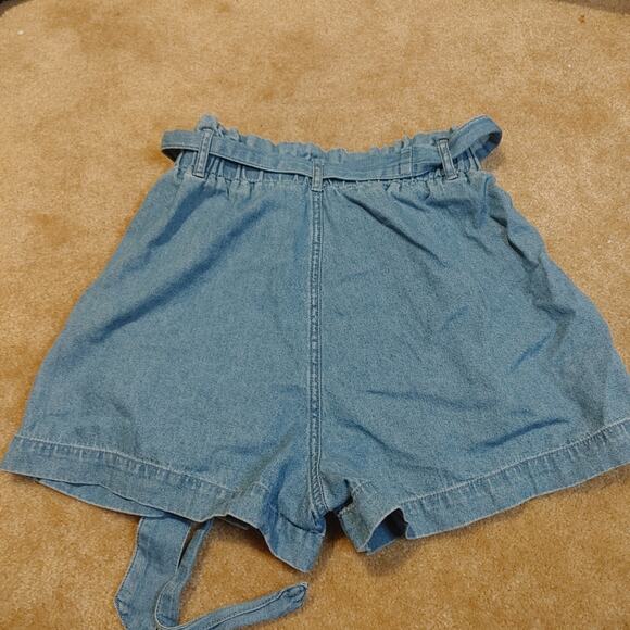 American Eagle Outfitters AEO Size XS Extra Small Paper Bag Blue Shorts Pockets - Picture 7 of 9